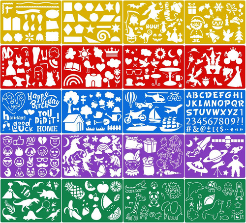 20pack color drawing templates - 20pack,