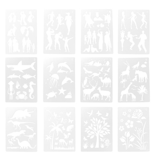 12pcs reusable white drawing - 12pcs,