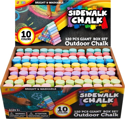 120pcs washable sidewalk chalk - washable,