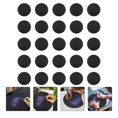 50pcs black thickened round - black,