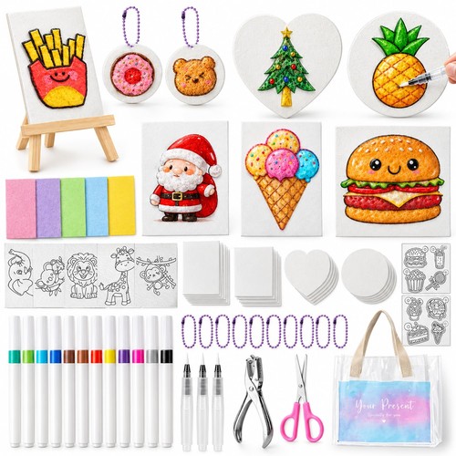 62pcs magic puffy paint kit - paint,